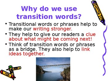 powerpoint presentation transition words