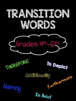 Transition Words by Jennifer Lemmon