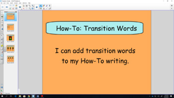 Preview of Transition Words - Interactive Whiteboard