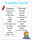 Transition Words to Compare and Contrast