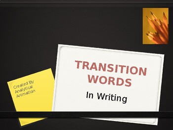 Preview of Transition Words