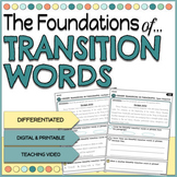 Transition Words Anchor Charts & Activities Differentiated