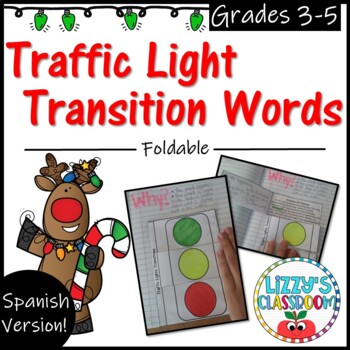 Preview of Transition Words Foldable Christmas Theme