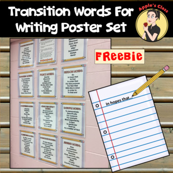 Preview of Transition Words Anchor Charts