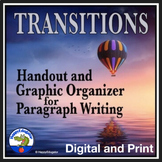 Transition Words Phrases and Paragraph Writing Graphic Organizer Easel Activity