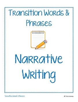 Preview of Transition Words & Phrases for Narrative Writing