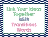 Transition Words Poster {Chevron}
