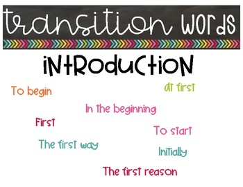 transition words for introductions