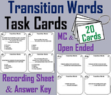 Transition Words Task Cards 4th 5th 6th Grade (Academic Vo
