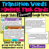 Transition Words Task Cards Using Google Forms or Slides