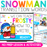 Transition Words | Winter How To Writing Activities | Snow