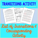 Transition Words and Phrases Activity