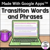 Transition Words and Phrases List and Lesson INTERACTIVE GOOGLE SLIDES 