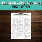 Transition Words and Phrases Puzzle Activity | Printable E