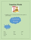 Transition Word Lesson for Descriptive Writing