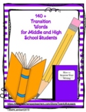 Transition Words for Middle and High School Students