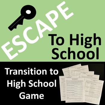 Preview of Transition to High School Escape Activity Game to Prepare for HS
