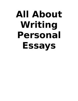 Preview of All About Writing Personal Essays