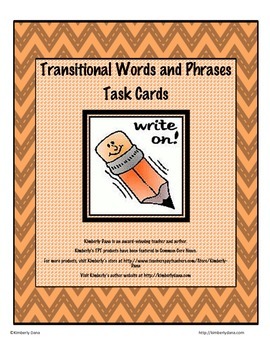 Preview of Transitional Words and Phrases Task Cards