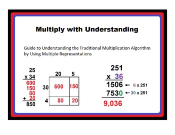 Preview of Transitioning From Area Model to Traditional Multiplication Algorithm