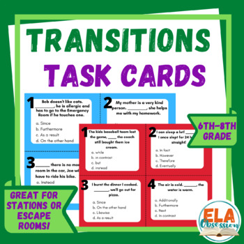 Preview of Transitions Task Cards