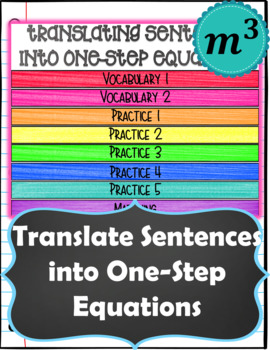 Preview of Translate Sentences to One Step Equation (Notes & 2 Quizzes) (GOOGLE)
