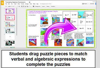 Translating Algebraic Expressions Matching Puzzle with ...