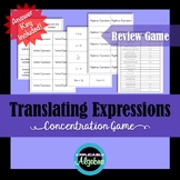 Translating Expressions - Concentration Game - Verbal and 