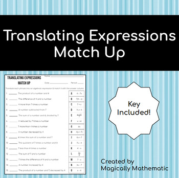 Preview of Translating Expressions Match Up