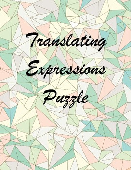 Preview of Translating Expressions Puzzle