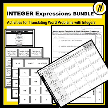 Preview of Translating INTEGER Expressions and Simplifying Activities Bundle