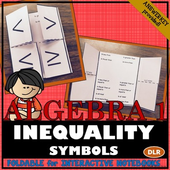 Preview of Translating Inequality Symbols Foldable
