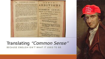 Preview of Translating Thomas Paine's Common Sense