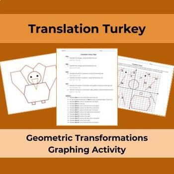Preview of Translation Turkey Graphing Activity (Thanksgiving)