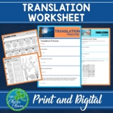 Transformations - Translation Worksheet - Print and Digita