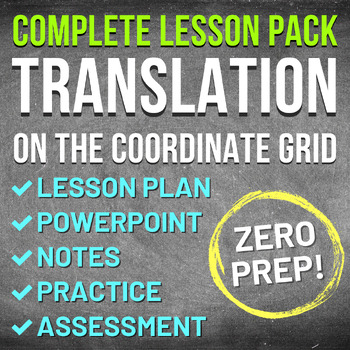 Preview of Translation in Math Worksheet Complete Lesson Pack (NO PREP, KEYS, SUB PLAN)