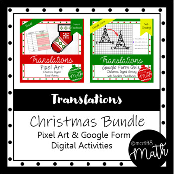 Preview of Translations Christmas Bundle | Excel Pixel Art & Google Forms | Feedback