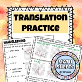 Translations - Matching Worksheet