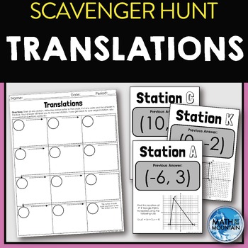 Preview of Translations Scavenger Hunt Stations Activity