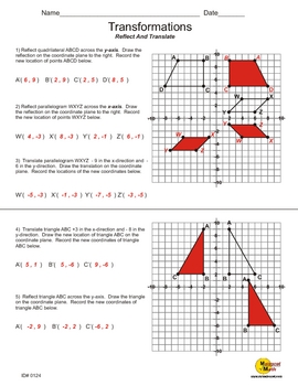 Translations and Reflections by Maisonet Math - Middle School Resources