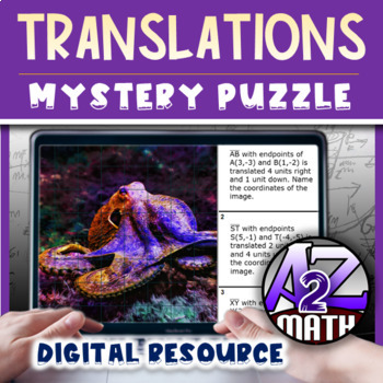 Preview of Translations on the Coordinate Plane Activity Digital Pixel Art Mystery Puzzle
