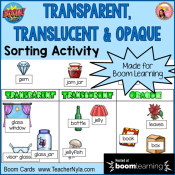 Preview of Transparent Translucent Opaque Boom Cards™ Deck