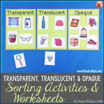 Preview of Light and Transparent Translucent Opaque Activities