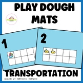 Transportation Number Recognition Playdough Mats 1 - 10 wi