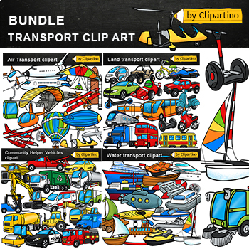 Preview of Transport Clip Art Bundle /Commercial use/ Transportation clipart+BACKGROUND