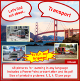 Transport Picture cards Exploring Description Discussion