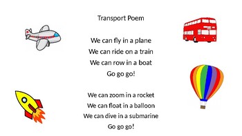 Transport Poetry by Natalie Musker | Teachers Pay Teachers