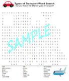 Transport Word Search