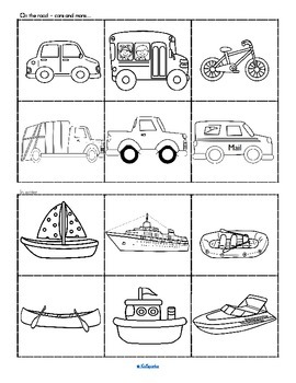 Download Transportation Cut And Paste Coloring Book By Kidsparkz Tpt