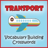 FORMS OF TRANSPORTATION THEME Crossword Puzzle Worksheet A